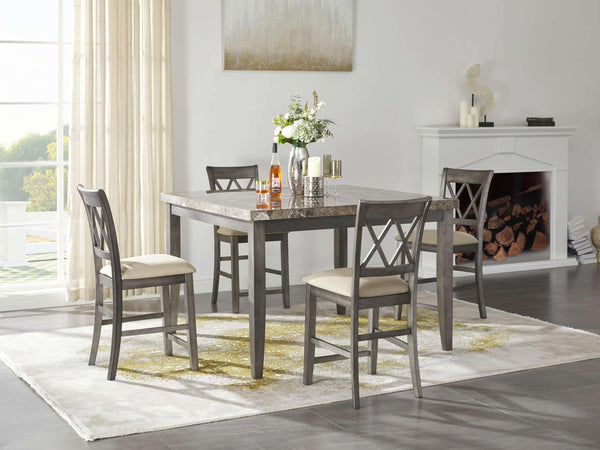 ASHLEY FURNITURE PKG014020 Counter Height Dining Table and 4 Barstools