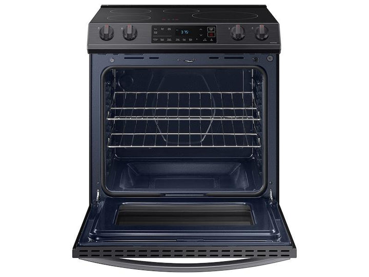 SAMSUNG NE63B8211SG 6.3 cu. ft. Smart Rapid Heat Induction Slide-in Range in Black Stainless Steel