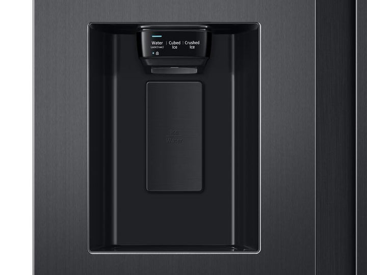 SAMSUNG RS22T5201SG 22 cu. ft. Counter Depth Side-by-Side Refrigerator in Black Stainless Steel