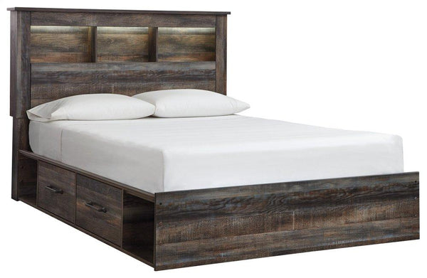 ASHLEY FURNITURE B211B17 Drystan Queen Bookcase Bed With 2 Storage Drawers