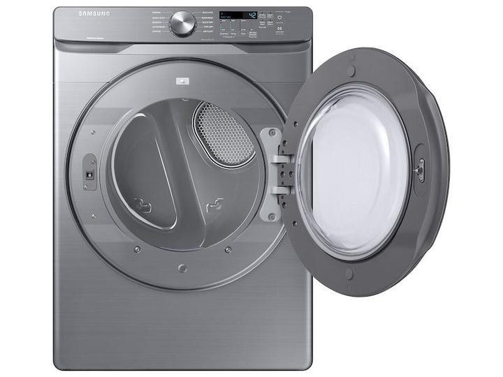 SAMSUNG DVE45T6000P 7.5 cu. ft. Front Load Electric Dryer with Sensor Dry in Platinum