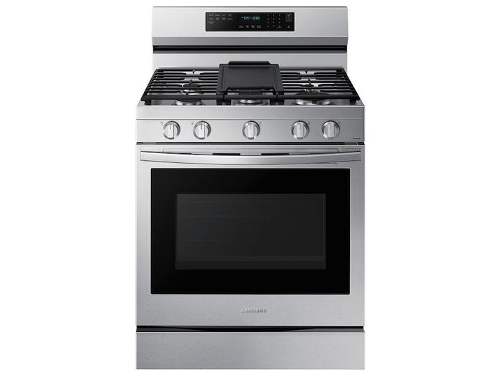 SAMSUNG NX60A6711SS 6.0 cu. ft. Smart Freestanding Gas Range with No-Preheat Air Fry, Convection+ & Stainless Cooktop in Stainless Steel