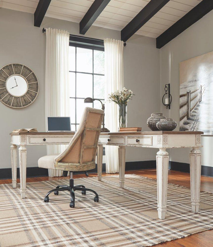 ASHLEY FURNITURE H743H2 Realyn 2-piece Home Office Lift Top Desk