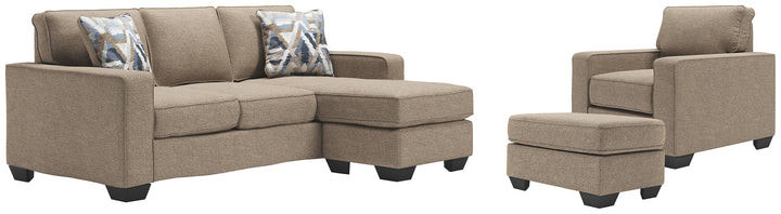 ASHLEY FURNITURE PKG008947 Sofa Chaise, Chair, and Ottoman