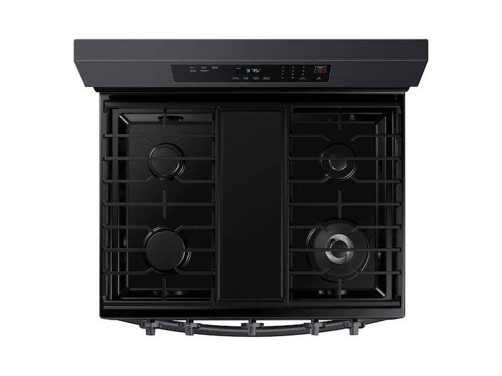 SAMSUNG NX60A6311SG 6.0 cu. ft. Smart Freestanding Gas Range with 18K BTU Dual Power Burner & Self Clean in Black Stainless Steel