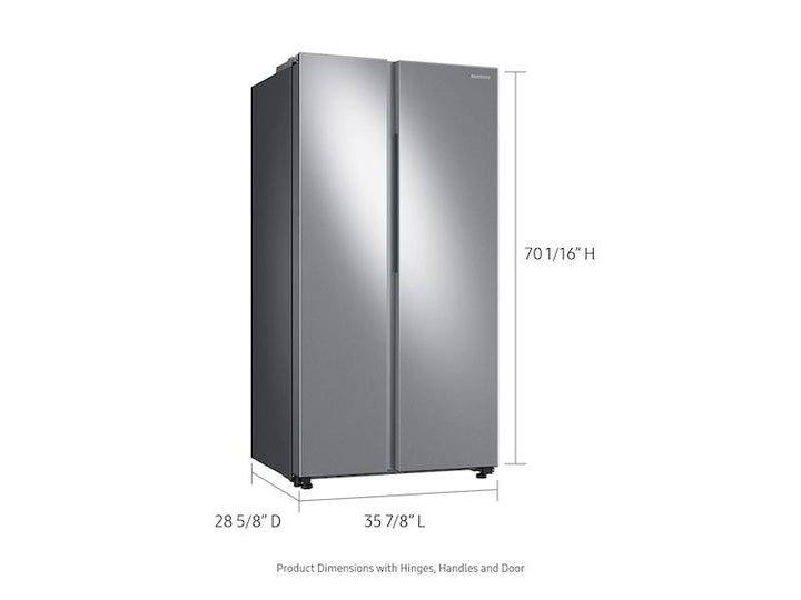 SAMSUNG RS23A500ASR 23 cu. ft. Smart Counter Depth Side-by-Side Refrigerator in Stainless Steel