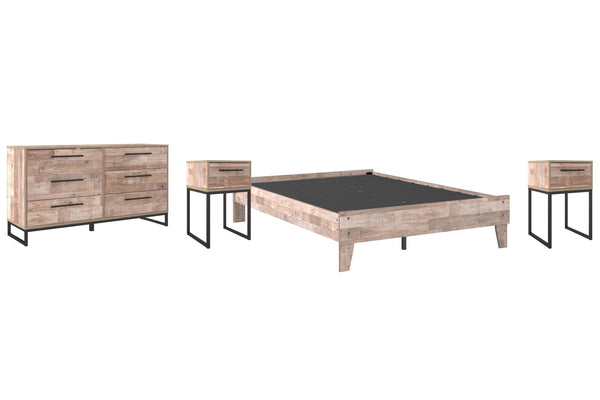 ASHLEY FURNITURE PKG009205 Full Platform Bed With Dresser and 2 Nightstands