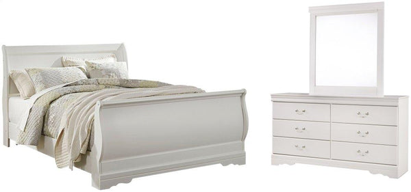 ASHLEY FURNITURE PKG002590 Queen Sleigh Bed With Mirrored Dresser