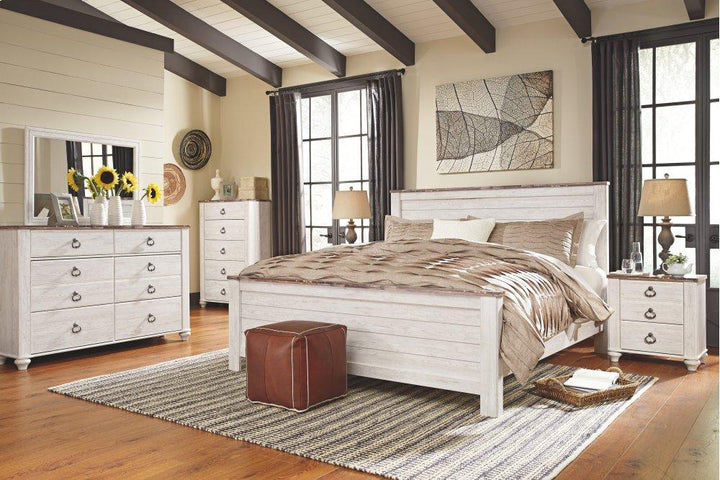 ASHLEY FURNITURE B267B28 Willowton California King Panel Bed