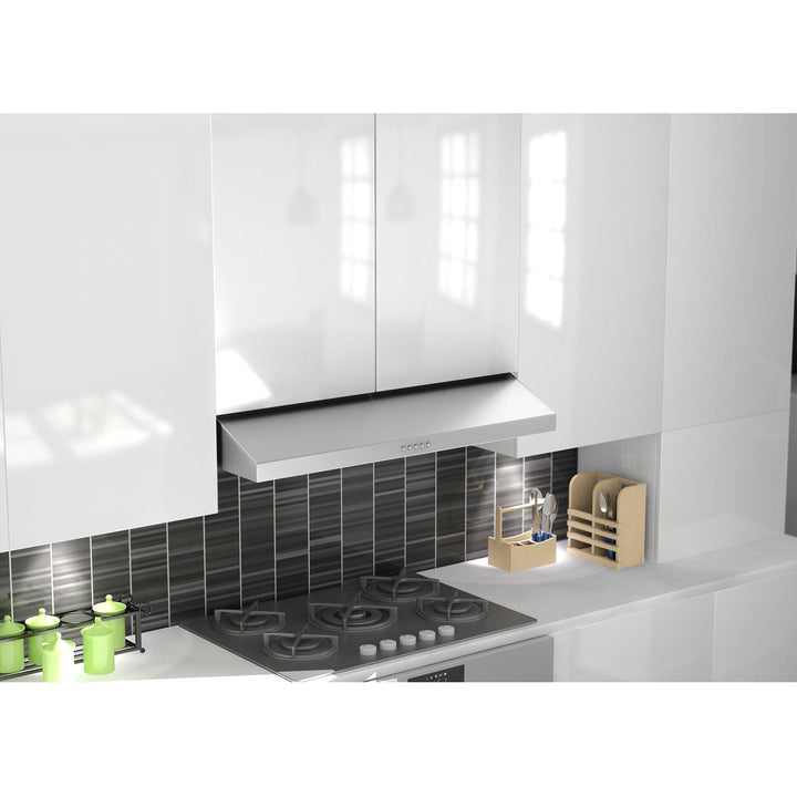 ZLINE KITCHEN AND BATH 61530 ZLINE 280 CFM Ducted Under Cabinet Range Hood in Stainless Steel - Hardwired Power