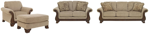 ASHLEY FURNITURE PKG001325 Sofa, Loveseat, Chair and Ottoman