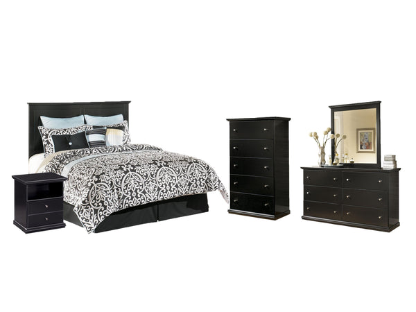 ASHLEY FURNITURE PKG007413 Queen/full Panel Headboard With Mirrored Dresser, Chest and Nightstand