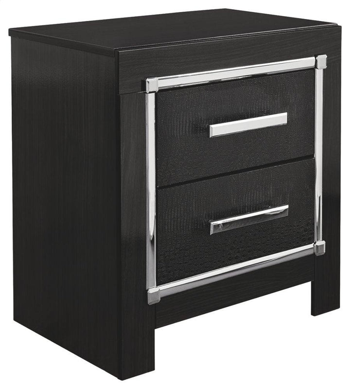 ASHLEY FURNITURE PKG008327 King Panel Bed With Storage With Mirrored Dresser and 2 Nightstands