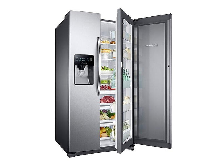 SAMSUNG RH25H5611SR 25 cu. ft. Food Showcase Side-by-Side Refrigerator with Metal Cooling in Stainless Steel