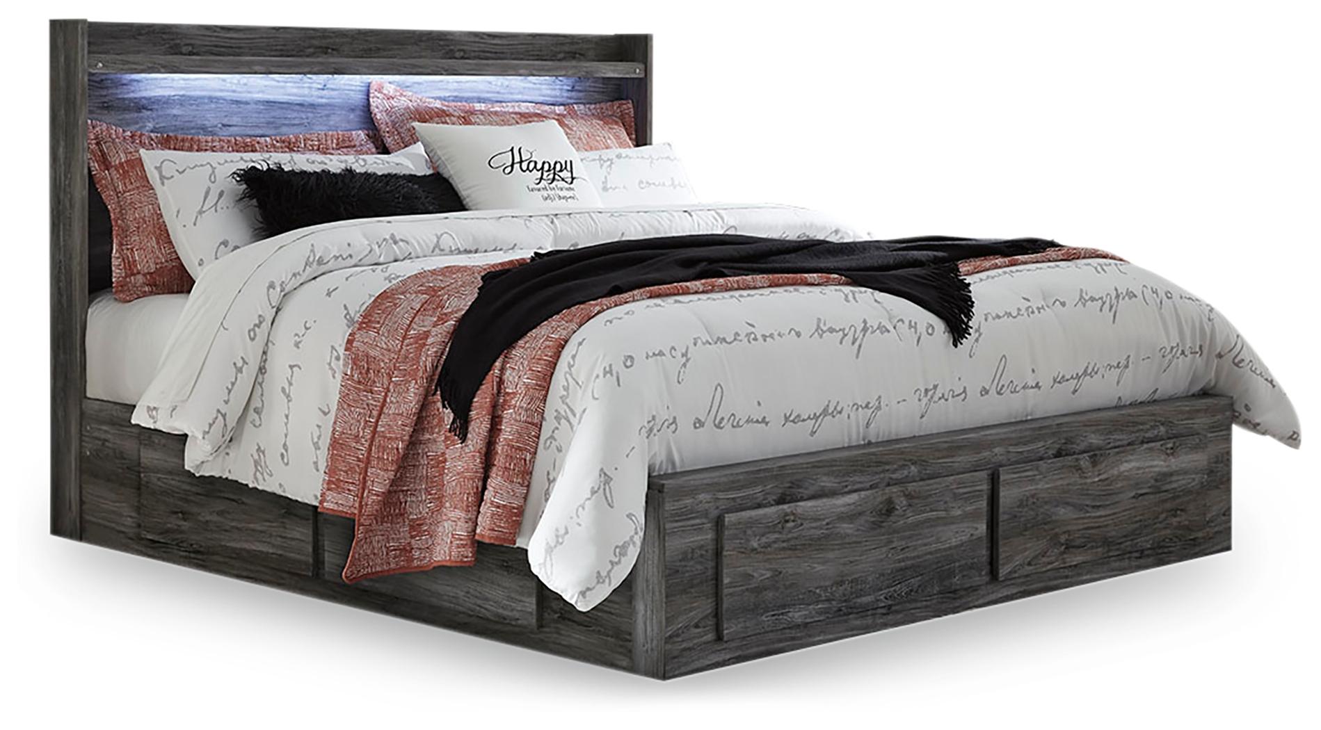 ASHLEY FURNITURE B221B16 Baystorm King Panel Bed With 6 Storage Drawers