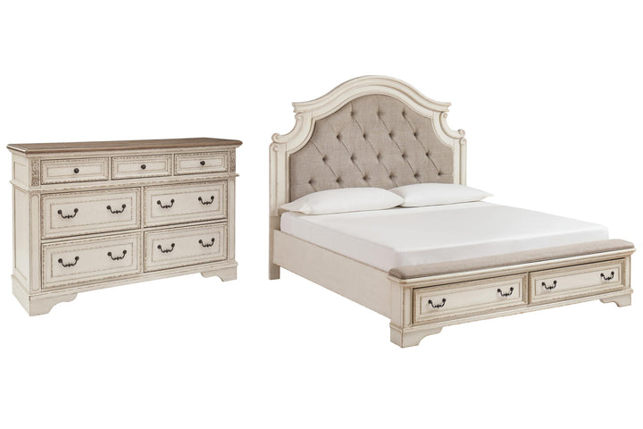 ASHLEY FURNITURE PKG010783 Queen Upholstered Bed With Dresser