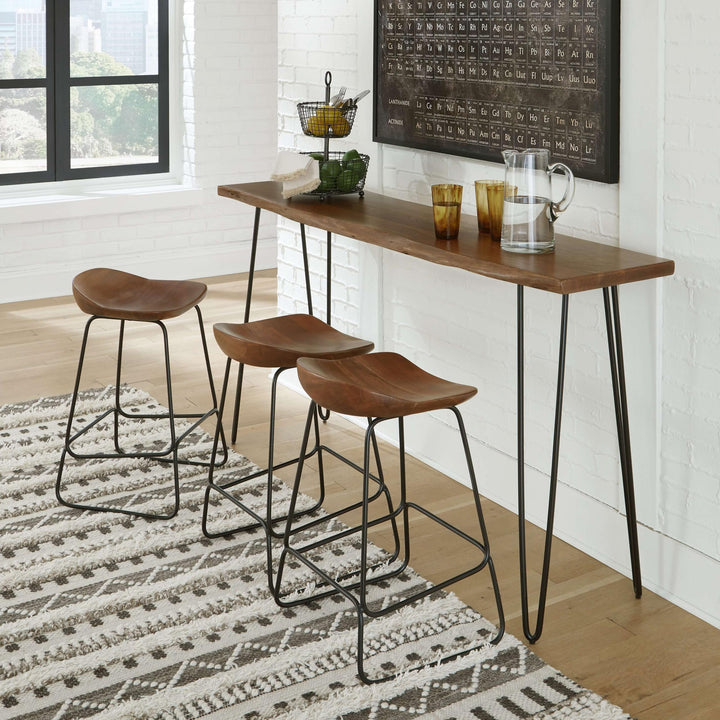 ASHLEY FURNITURE PKG013261 Counter Height Dining Table and 3 Barstools