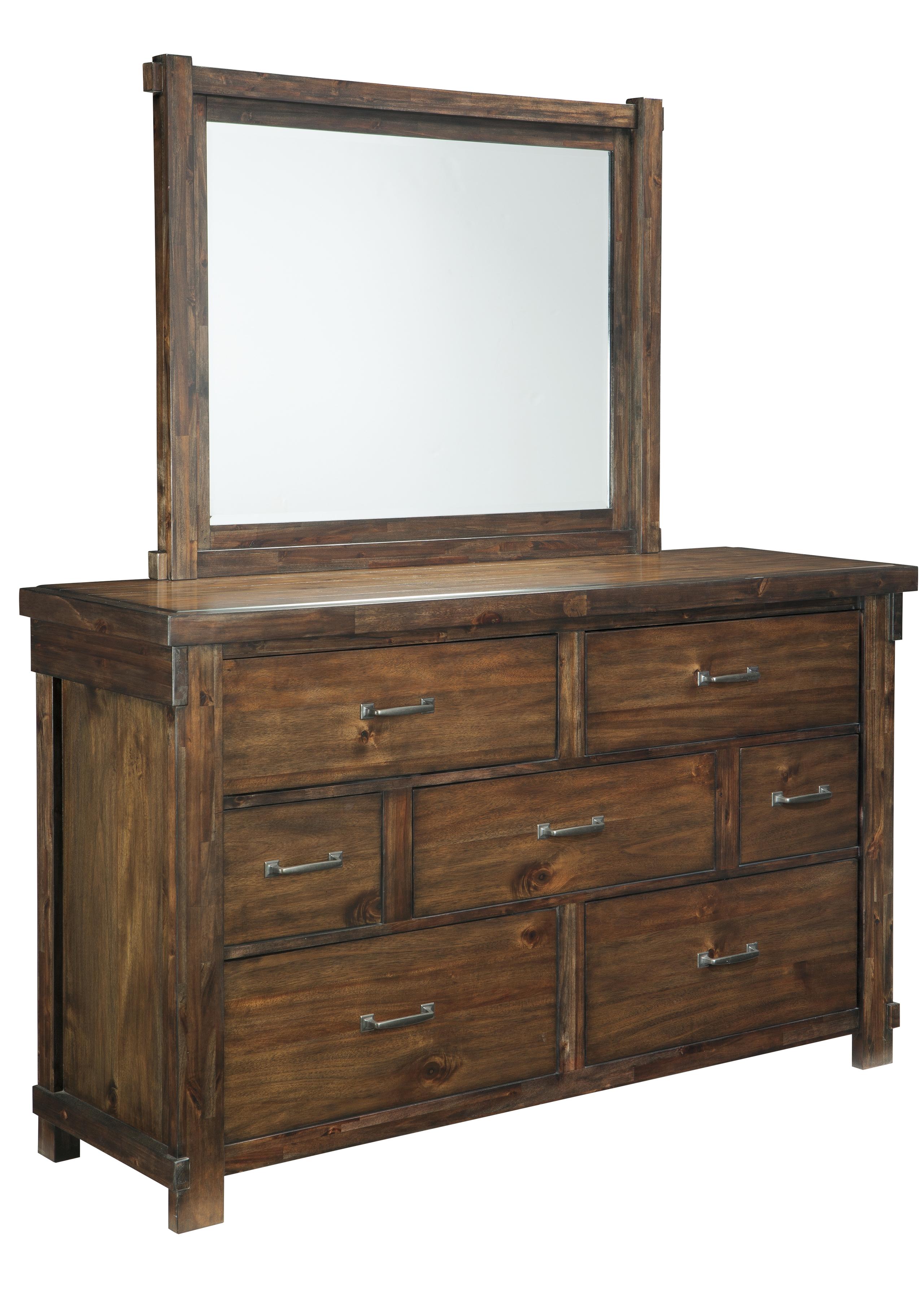 ASHLEY FURNITURE B718B3 Lakeleigh Queen Panel Bed With Mirrored Dresser
