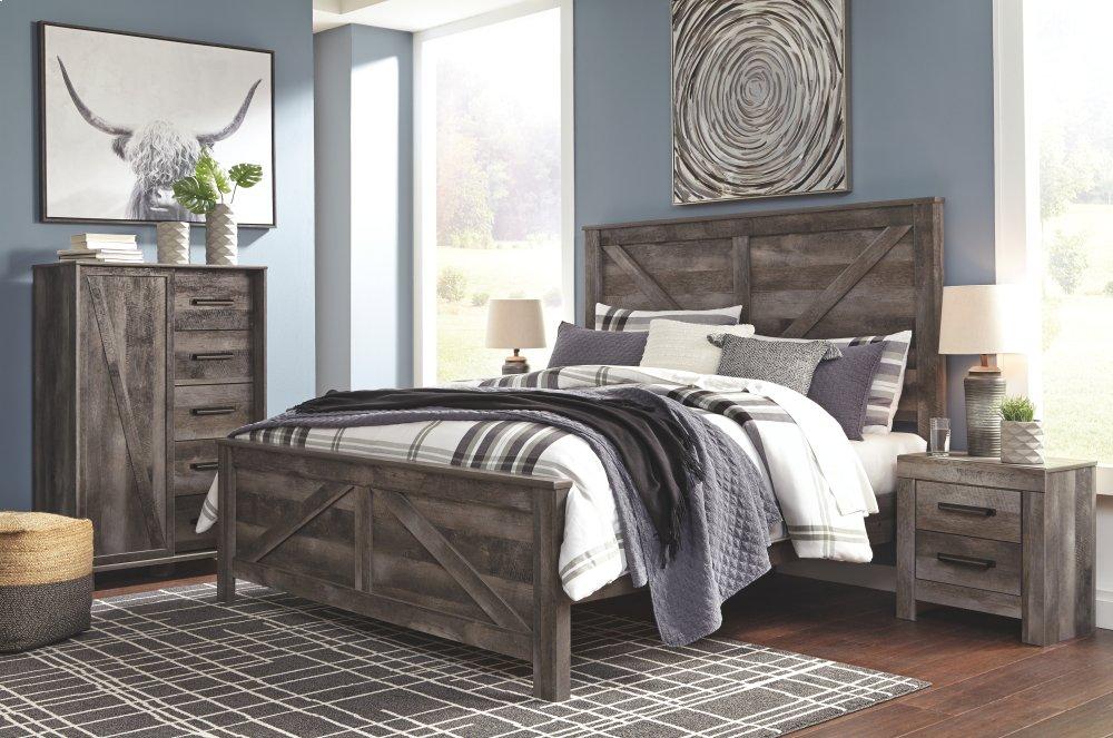 ASHLEY FURNITURE B440B11 Wynnlow King Crossbuck Panel Bed