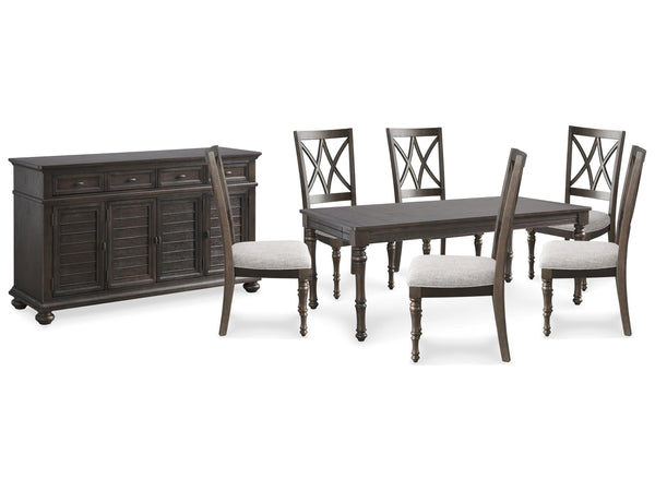 ASHLEY FURNITURE PKG013320 Dining Table and 6 Chairs With Storage