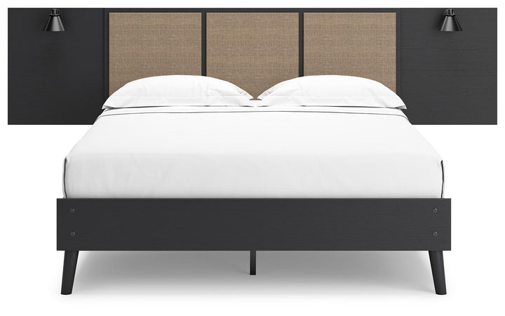 ASHLEY FURNITURE EB1198B6 Charlang Queen Panel Platform Bed With 2 Extensions