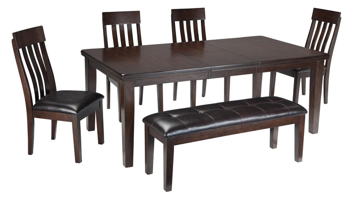 ASHLEY FURNITURE D596D2 Haddigan Dining Table With 4 Chairs and Bench