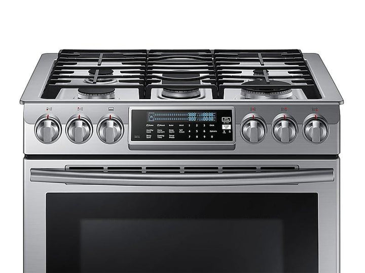 SAMSUNG NX58H9500WS 5.8 cu. ft. Slide-In Gas Range with True Convection in Stainless Steel