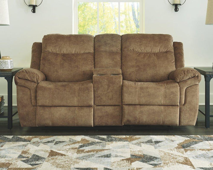 ASHLEY FURNITURE 8230494 Huddle-up Glider Reclining Loveseat With Console