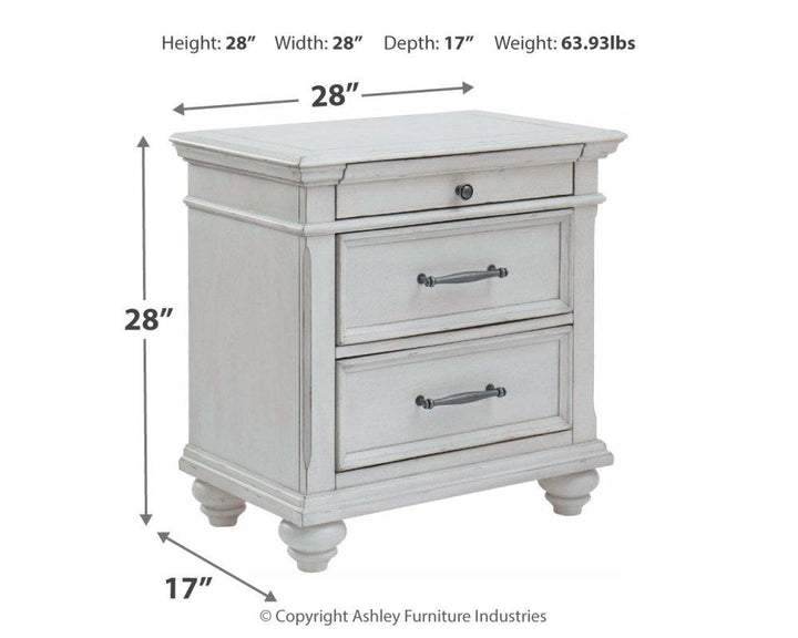 ASHLEY FURNITURE PKG007946 King Panel Bed With Mirrored Dresser, Chest and Nightstand