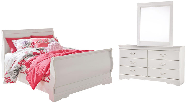 ASHLEY FURNITURE PKG002584 Full Sleigh Bed With Mirrored Dresser