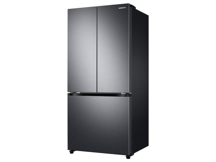 SAMSUNG RF18A5101SG 18 cu. ft. Smart Counter Depth 3-Door French Door Refrigerator in Black Stainless Steel