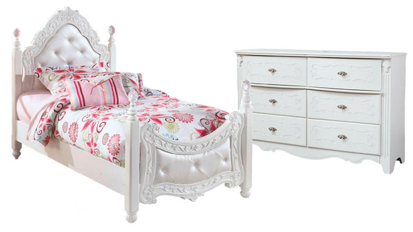 ASHLEY FURNITURE PKG002962 Twin Poster Bed With Dresser