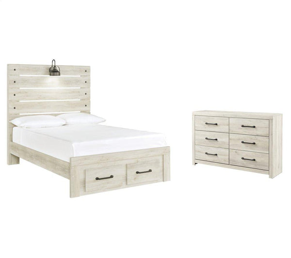 ASHLEY FURNITURE PKG003049 Full Panel Bed With 2 Storage Drawers With Dresser
