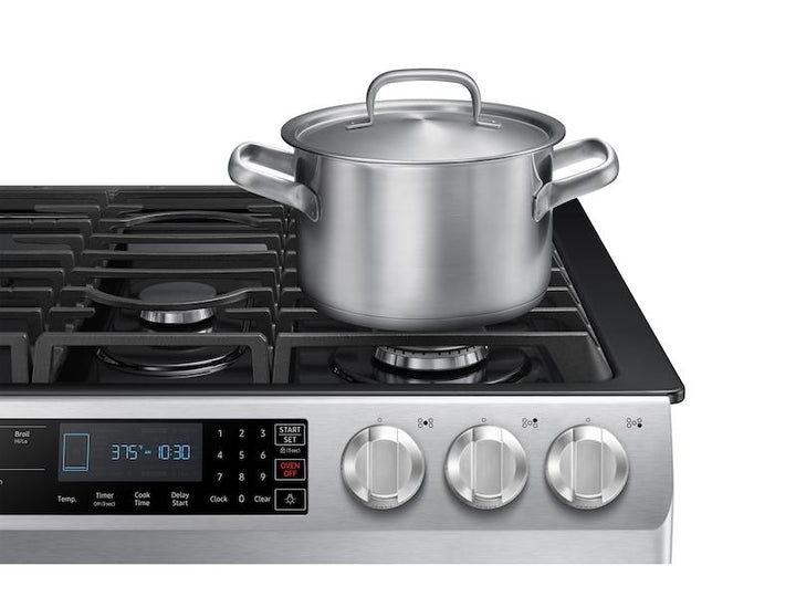 SAMSUNG NX58R9311SS 5.8 cu. ft. 5 Burner Slide-in Gas Range in Stainless Steel