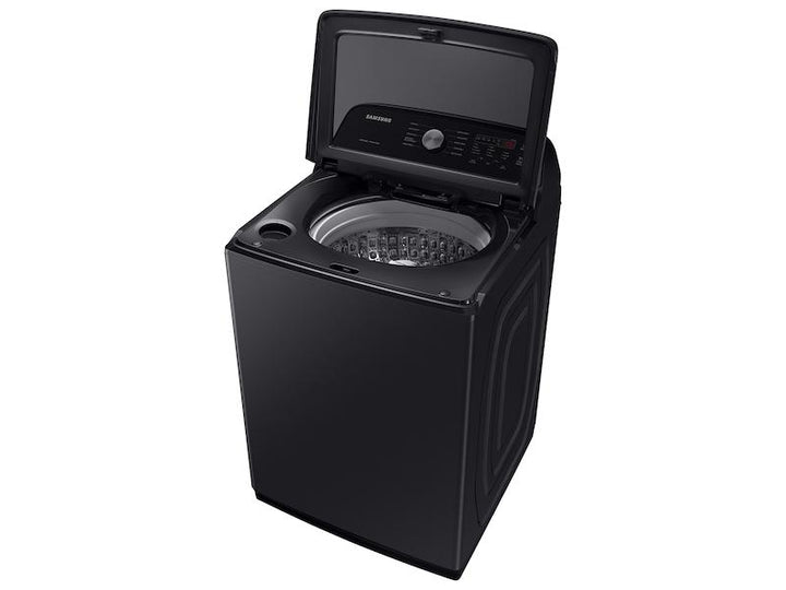 SAMSUNG WA49B5105AV 4.9 cu. ft. Large Capacity Top Load Washer with ActiveWave TM Agitator and Deep Fill in Brushed Black