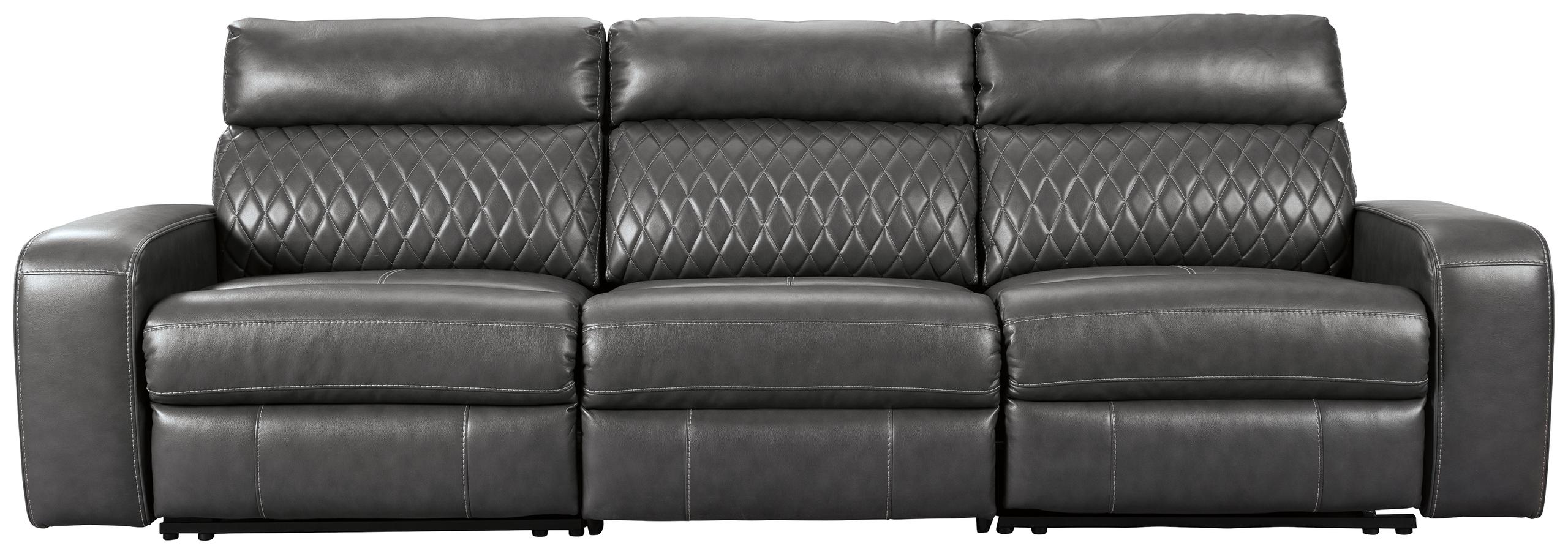 ASHLEY FURNITURE 55203S4 Samperstone 3-piece Power Reclining Sectional