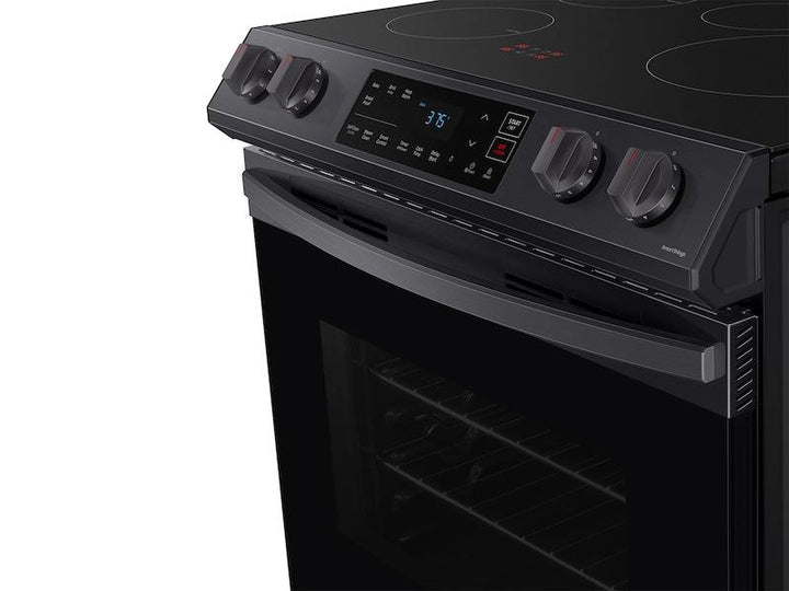 SAMSUNG NE63B8211SG 6.3 cu. ft. Smart Rapid Heat Induction Slide-in Range in Black Stainless Steel