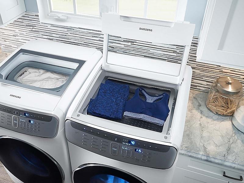 SAMSUNG DVG60M9900W 7.5 cu. ft. Smart Gas Dryer with FlexDry TM in White