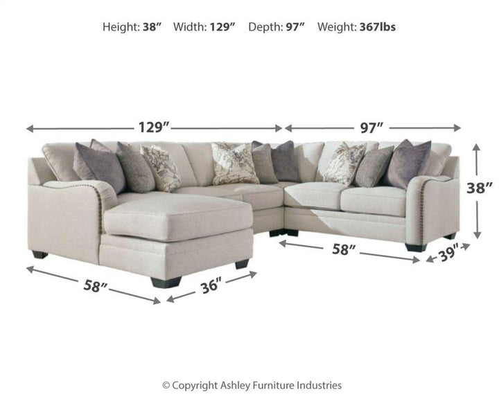 ASHLEY FURNITURE PKG001115 4-piece Sectional With Ottoman