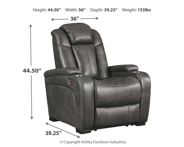 ASHLEY FURNITURE 8500113 Turbulance Power Recliner