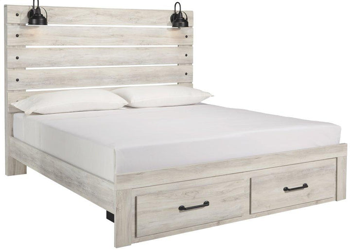 ASHLEY FURNITURE PKG003043 King Panel Bed With 2 Storage Drawers With Dresser