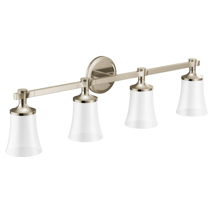 MOEN YB0364NL Flara Polished nickel four globe bath light