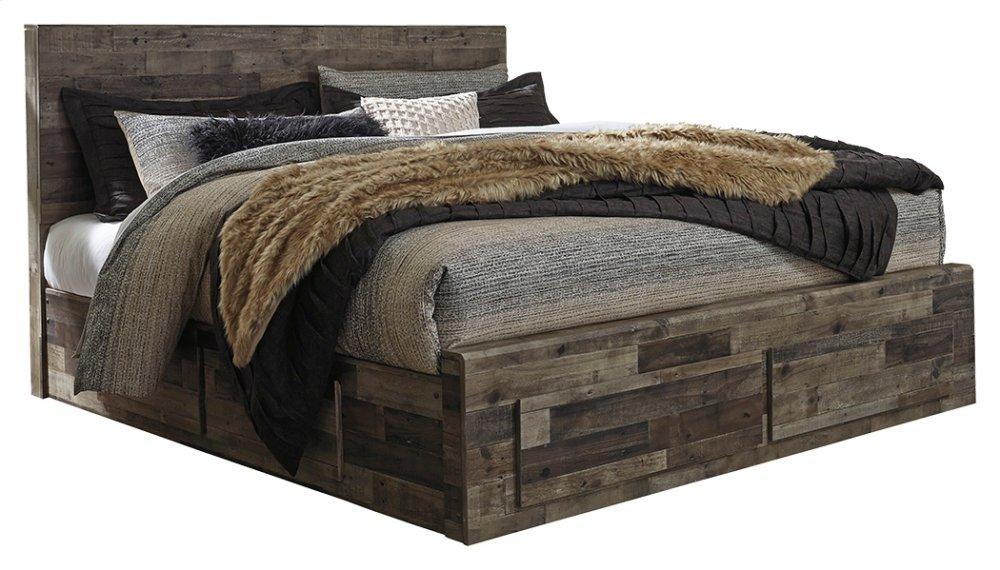 ASHLEY FURNITURE B200B19 Derekson King Panel Bed With 4 Storage Drawers