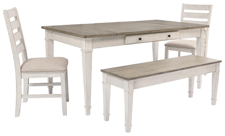 ASHLEY FURNITURE PKG014914 Dining Table and 2 Chairs and Bench