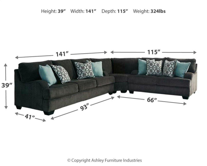 ASHLEY FURNITURE 14101S1 Charenton 3-piece Sectional
