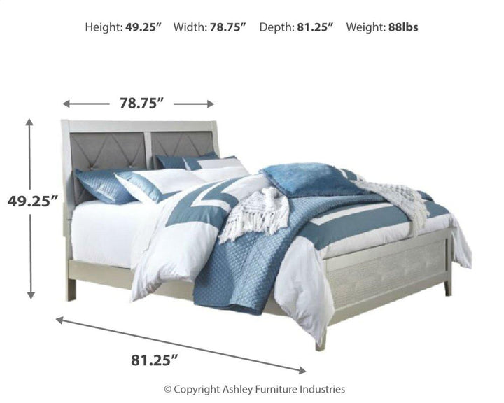 ASHLEY FURNITURE PKG014092 King Panel Bed With Mirrored Dresser and Nightstand