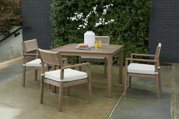 ASHLEY FURNITURE PKG013829 Outdoor Dining Table and 4 Chairs