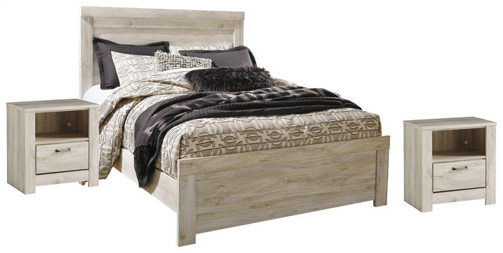 ASHLEY FURNITURE PKG000496 Queen Panel Bed With 2 Nightstands