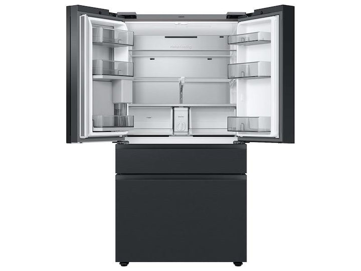 SAMSUNG RF29BB89008MAA Bespoke 4-Door French Door Refrigerator 29 cu. ft. - with Top Left and Family Hub TM Panel in Charcoal Glass - and Matte Black Steel Middle and Bottom Door Panels