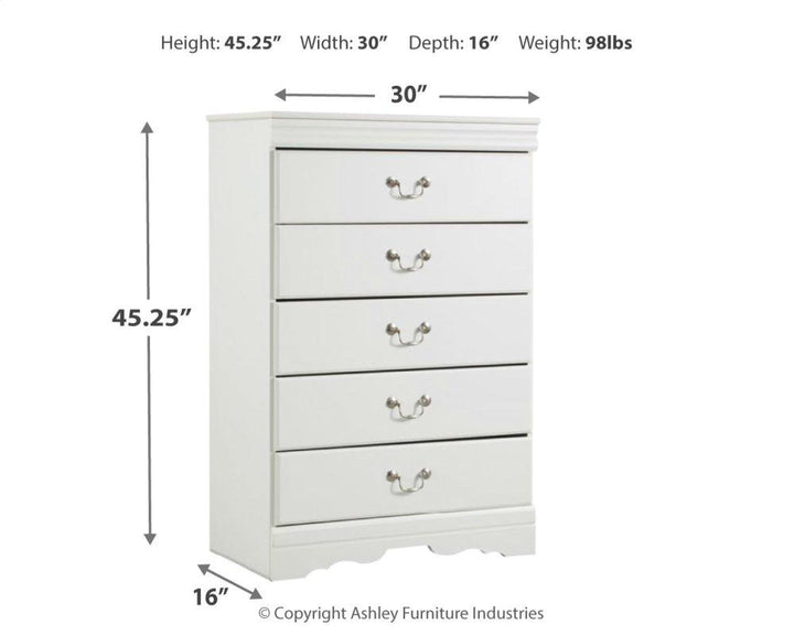 ASHLEY FURNITURE PKG002556 Twin Sleigh Headboard With Mirrored Dresser and Chest